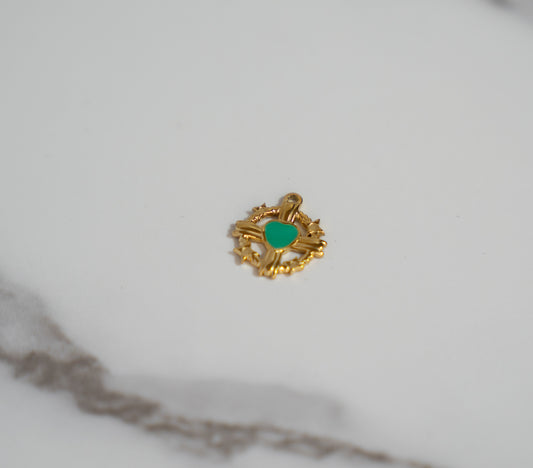 Gold With Green Heart