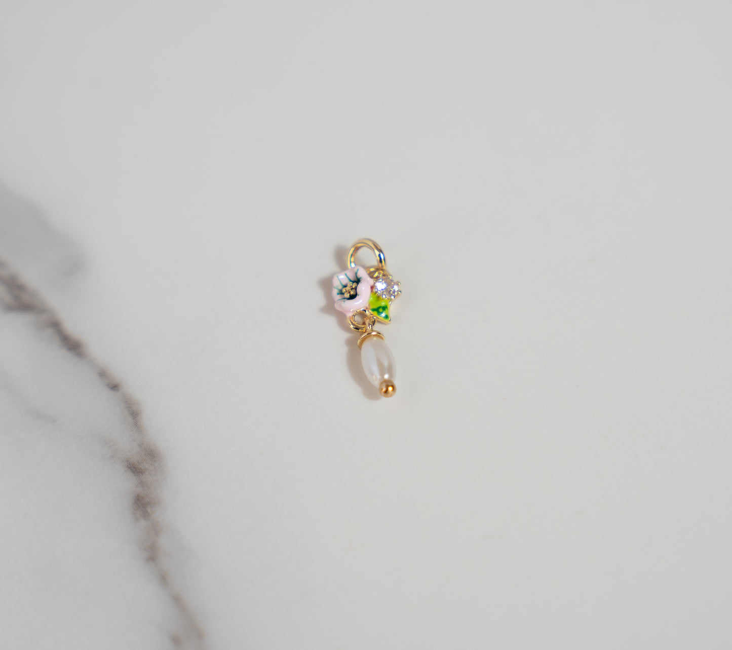 Flower With Pearl Drop