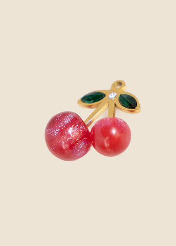 Berry Cherry Charm for Eli & Kai leather journals