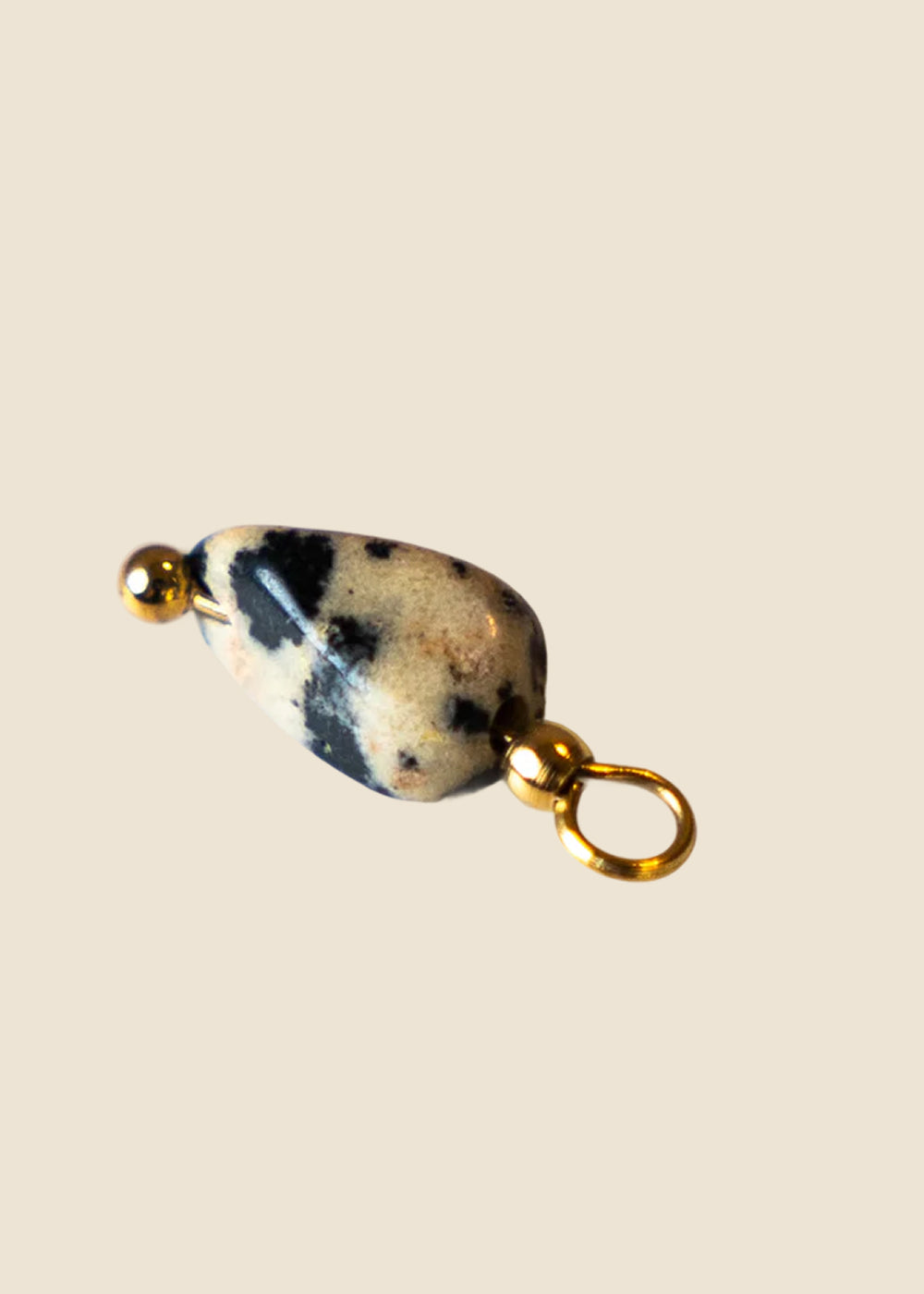 Black and White Stone Charm for Eli & Kai leather journals