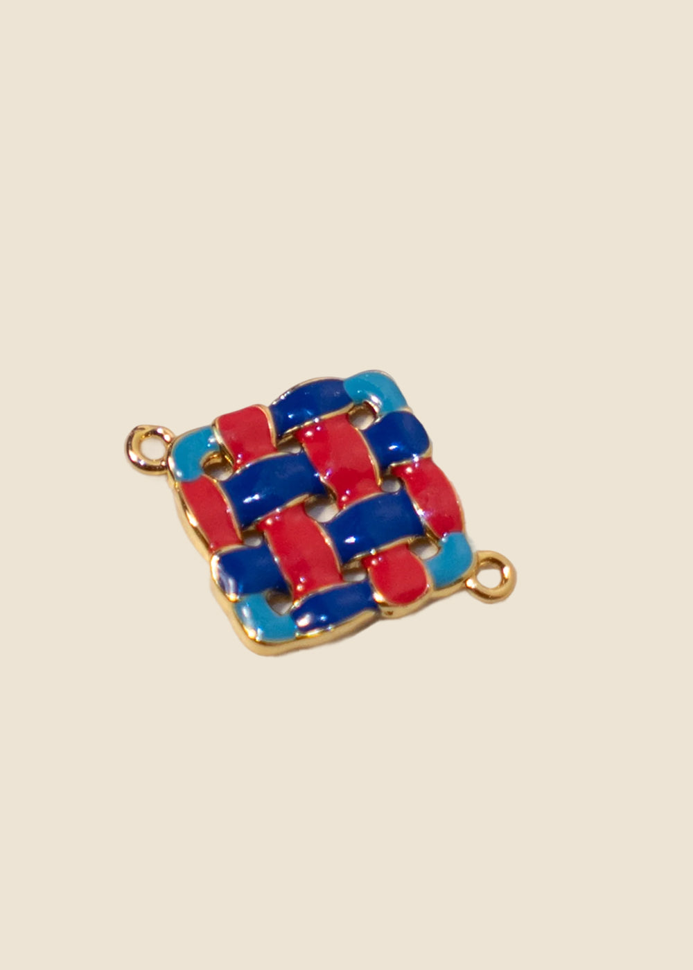 Blue And Red Link Charm for Eli & Kai leather journals