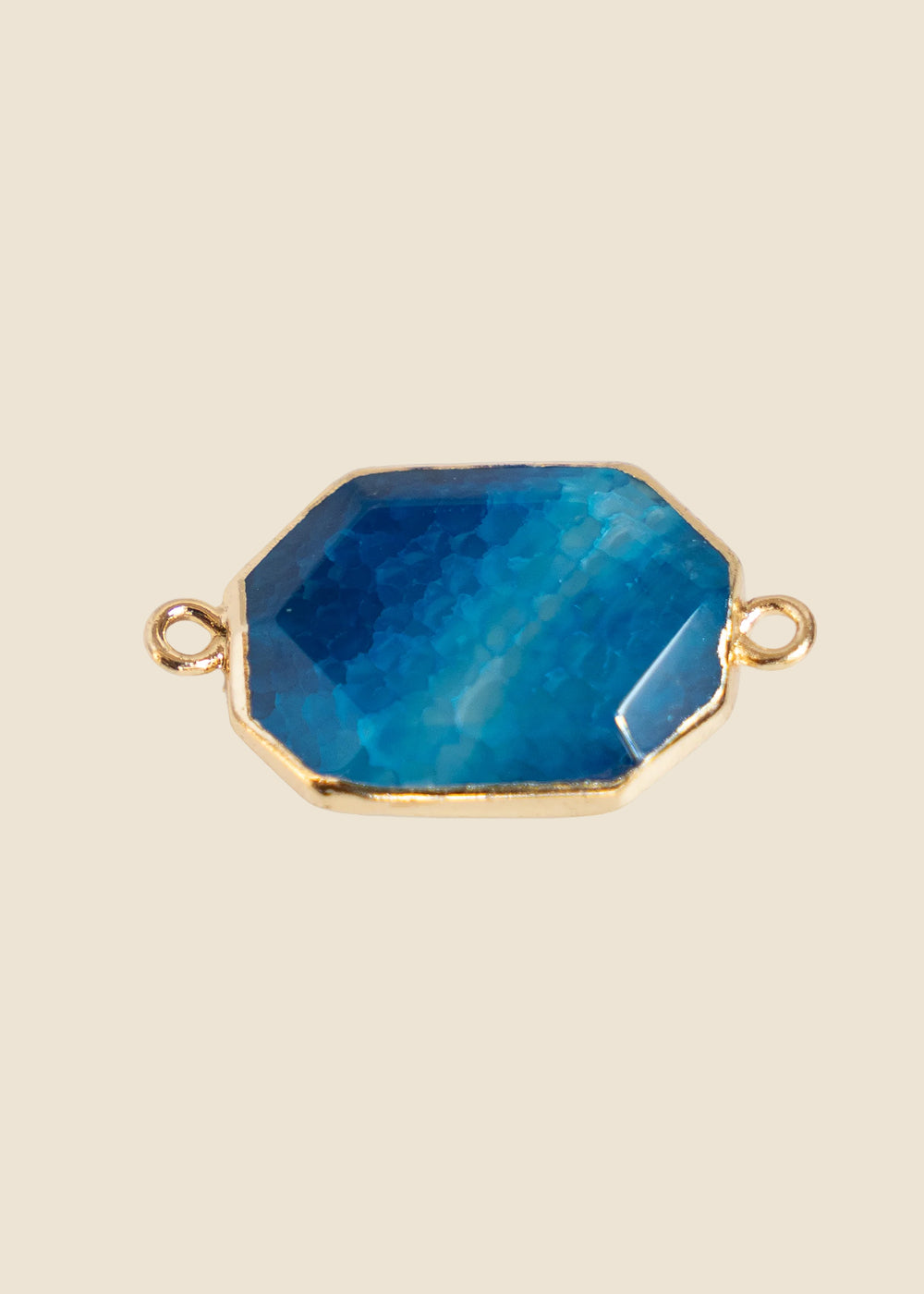 Blue Stone Link Charm for Eli & Kai leather journals