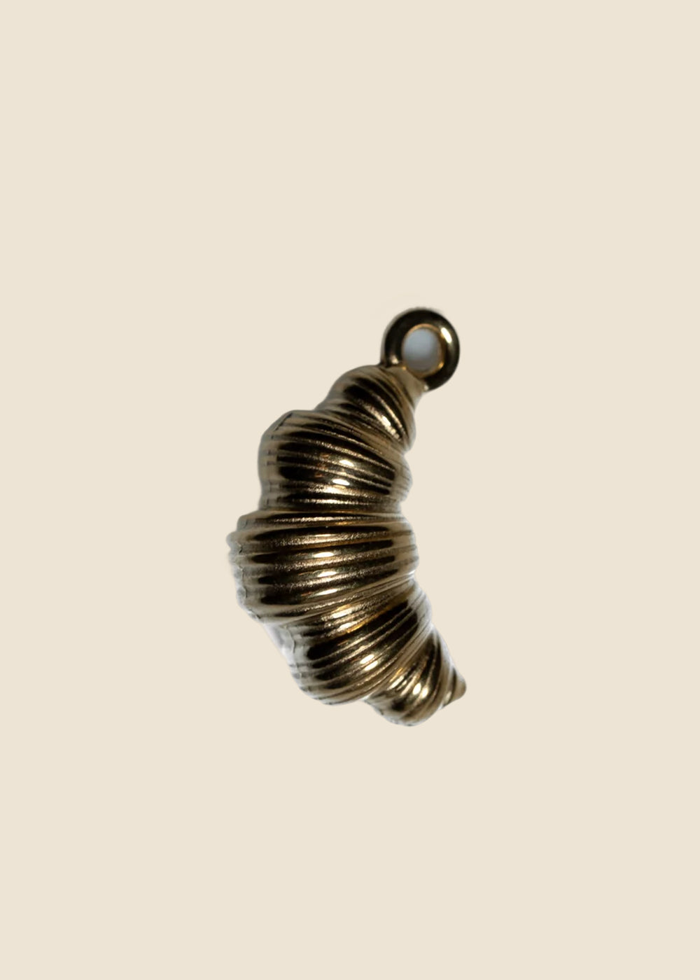 Gold Croissant Charm for Eli & Kai leather journals