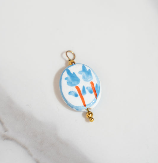 Hand Painted Blue Flowers