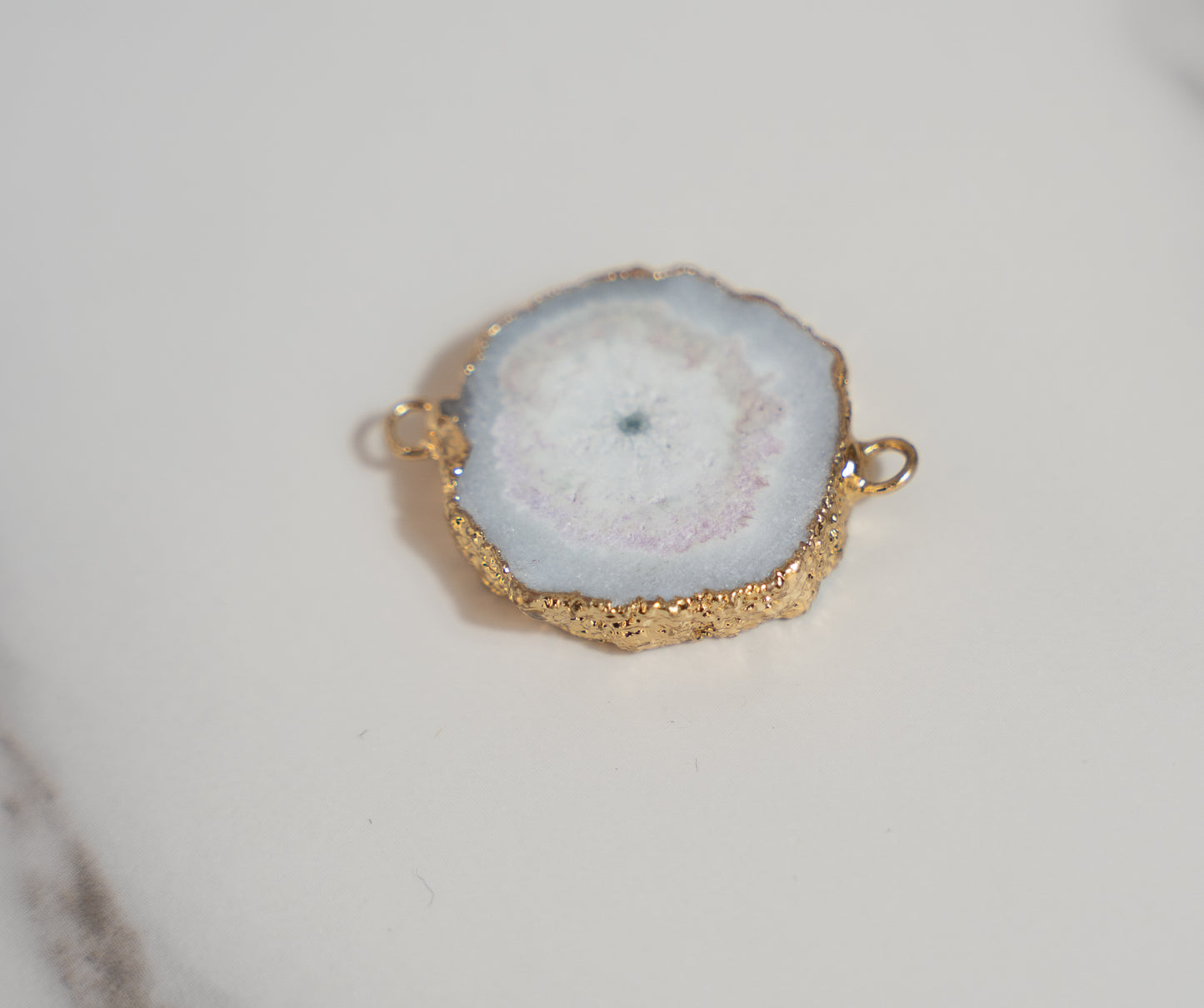 White Round Stone Link