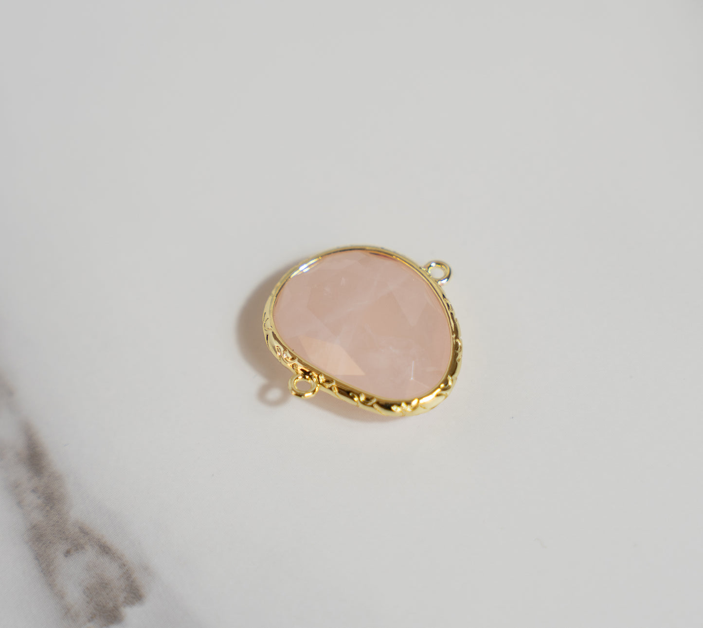Light Pink Oval Stone Link