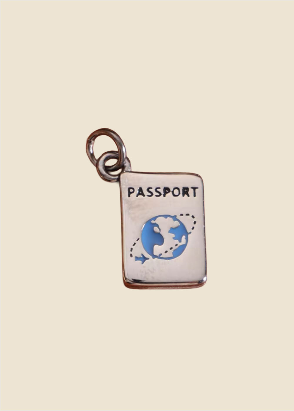Passport with blue world