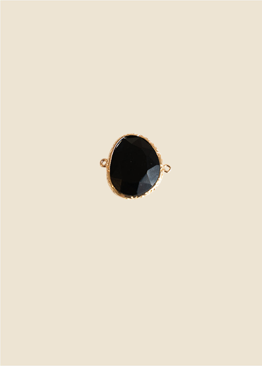 Black Oval Stone Link