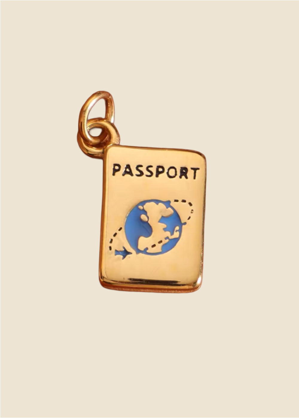 Passport with blue world