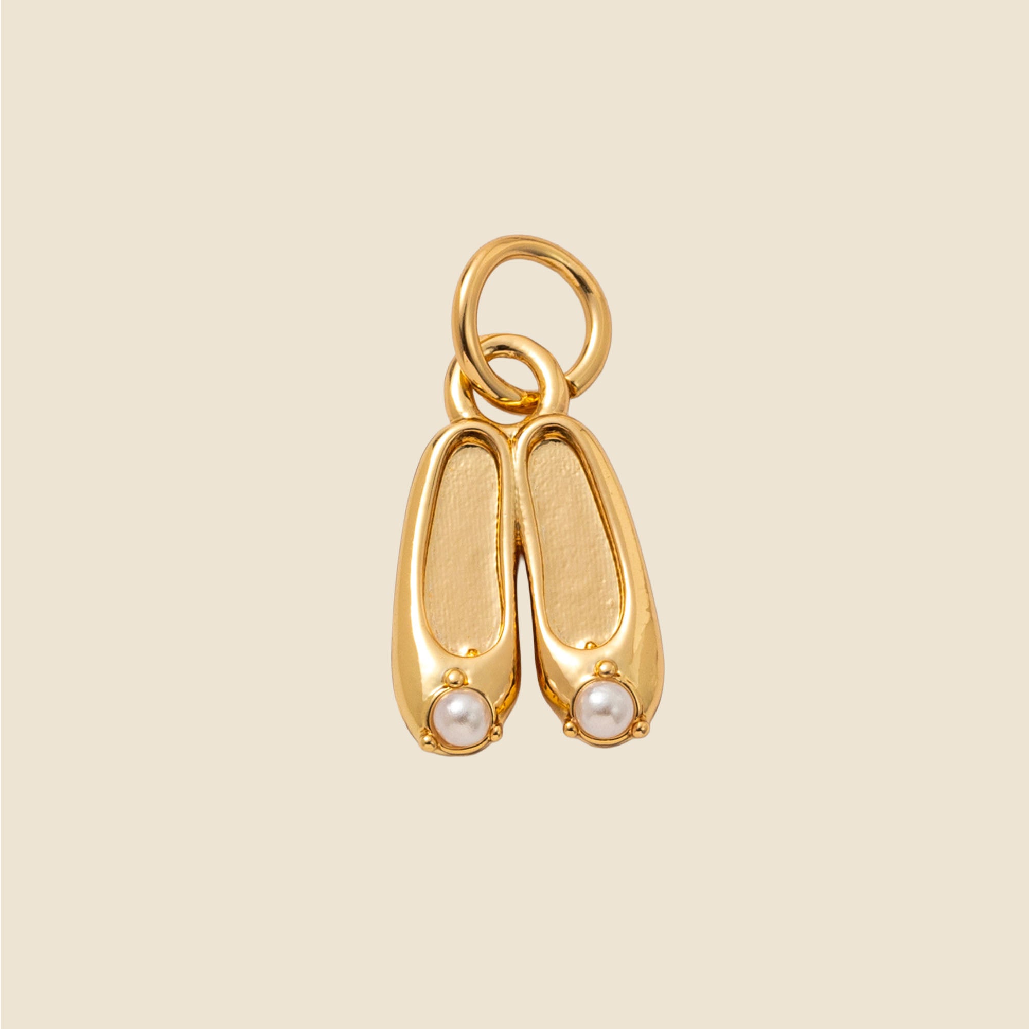 Pearl Ballet Slipper Charm