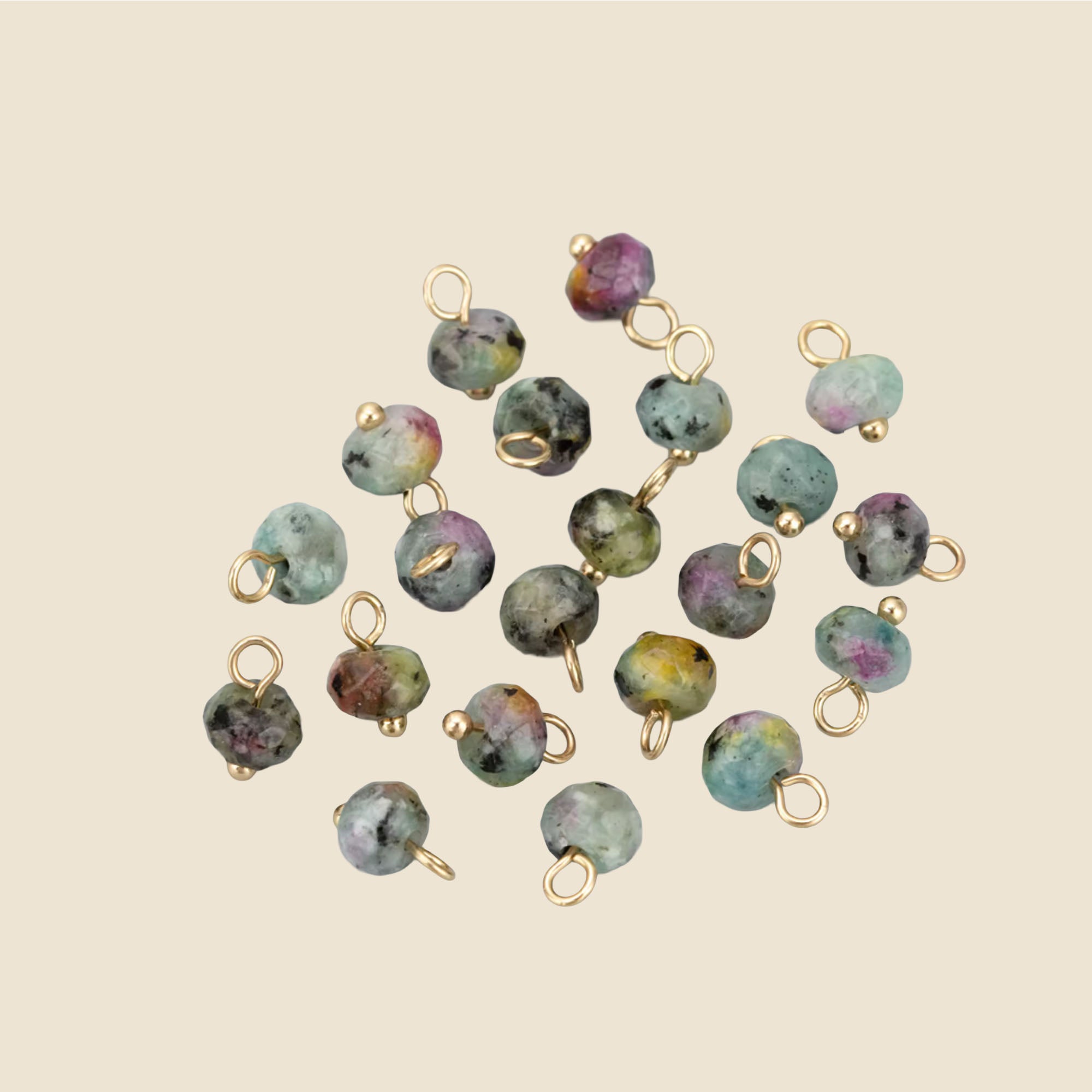 Multicolour Natural Stone Link Charm
