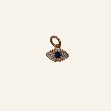 Evil Eye with blue stone and crystals