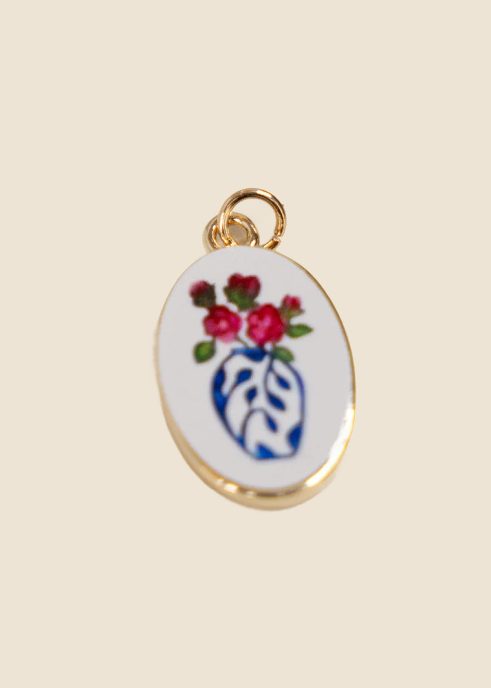 Flowers Vase Charm for Eli & Kai leather journals
