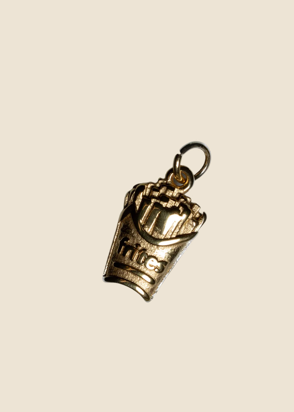 French Fries Charm in Gold for Eli & Kai leather journals