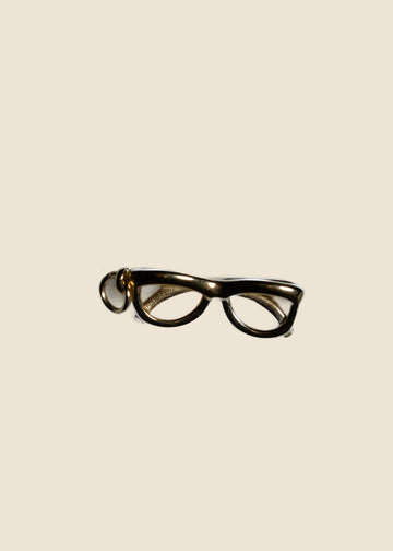 Gold: Glasses Charm in Gold for Eli & Kai leather journals