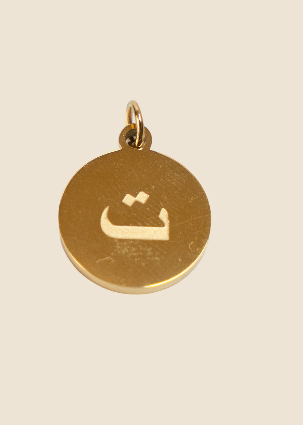 T: Gold Arabic Letter T Charm for Eli & Kai leather journals