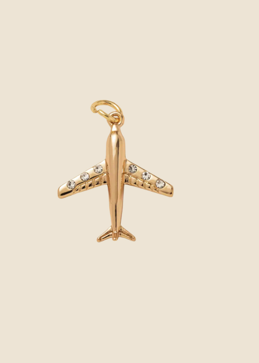 Gold Plane Charm for Eli & Kai leather journals