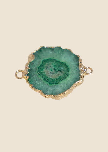 Green Stone Link Charm for Eli & Kai leather journals