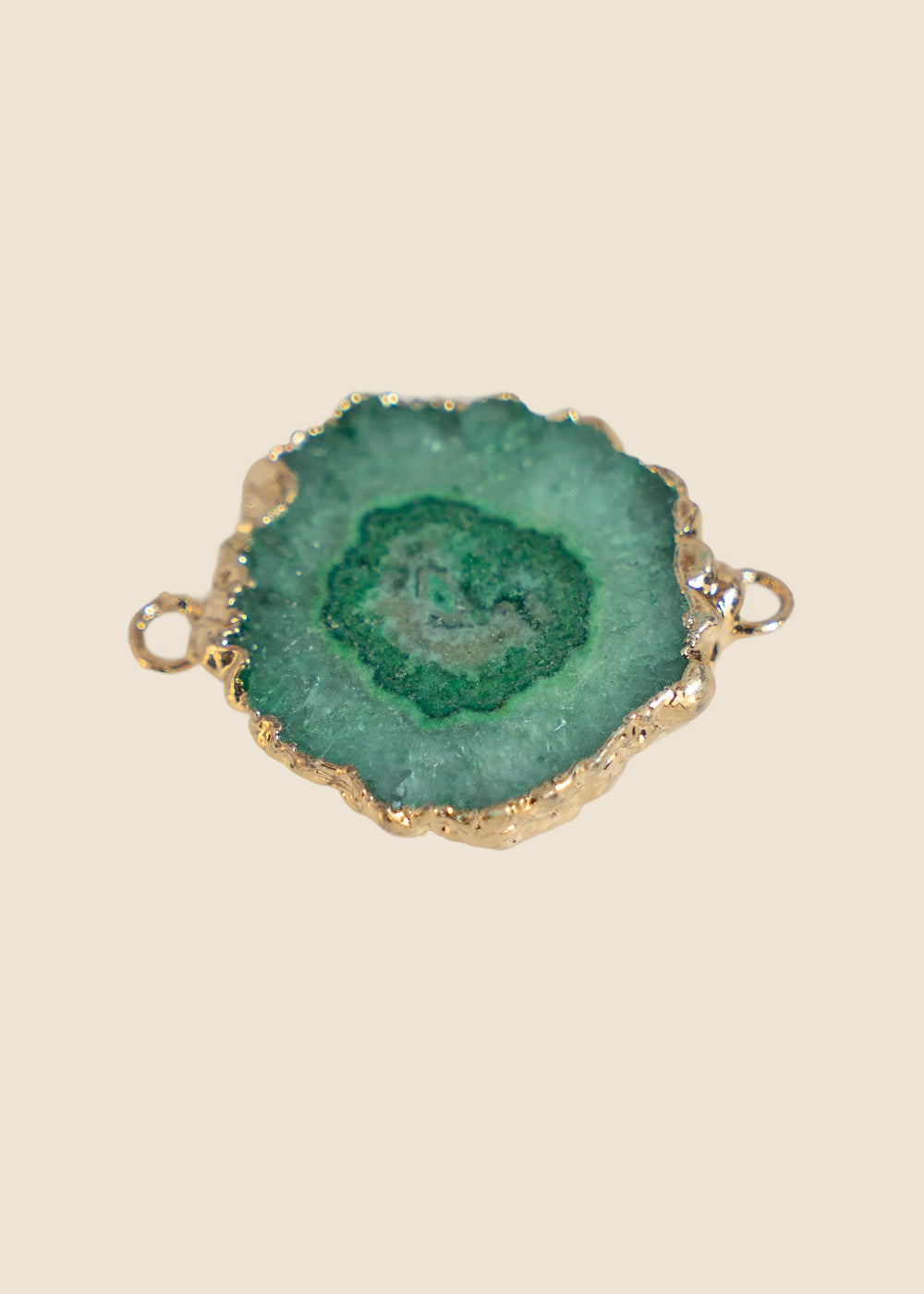 Green Stone Link Charm for Eli & Kai leather journals
