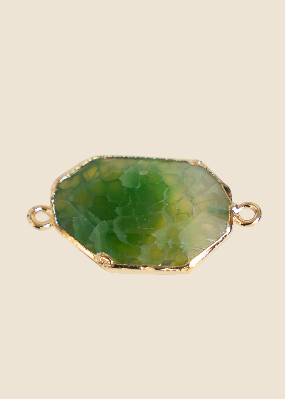 Green Stone Link Charm for Eli & Kai leather journals