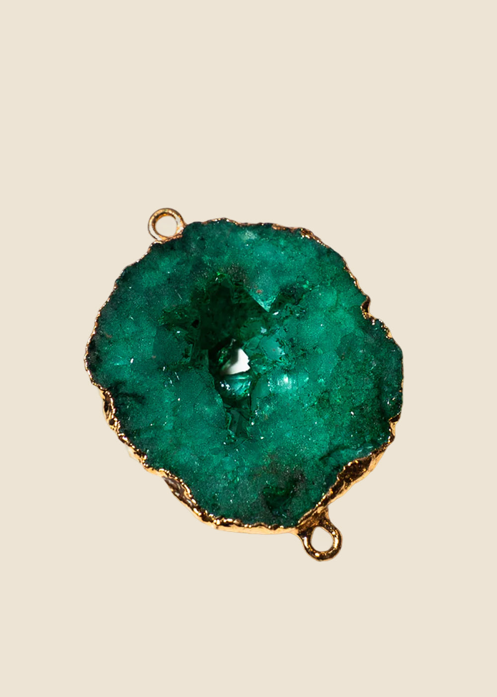Green Agate Link Charm for Eli & Kai leather journals
