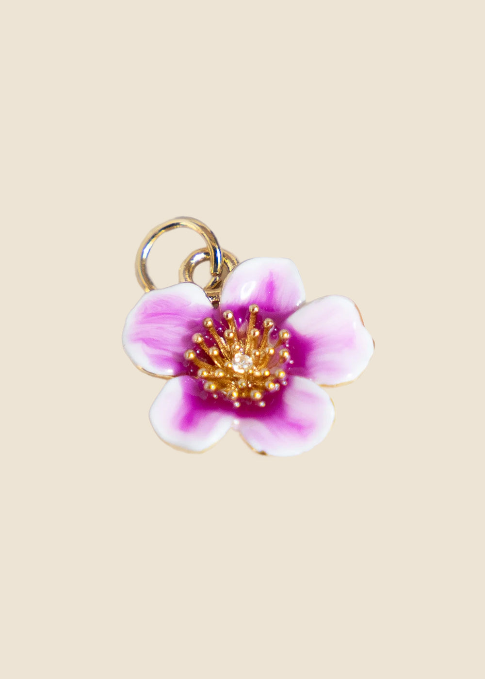 Hand Painted Flower Charm for Eli & Kai leather journals