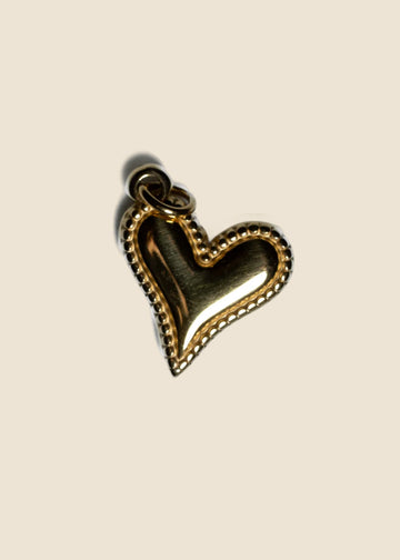 Gold Heart Animated Charm for Eli & Kai leather journals