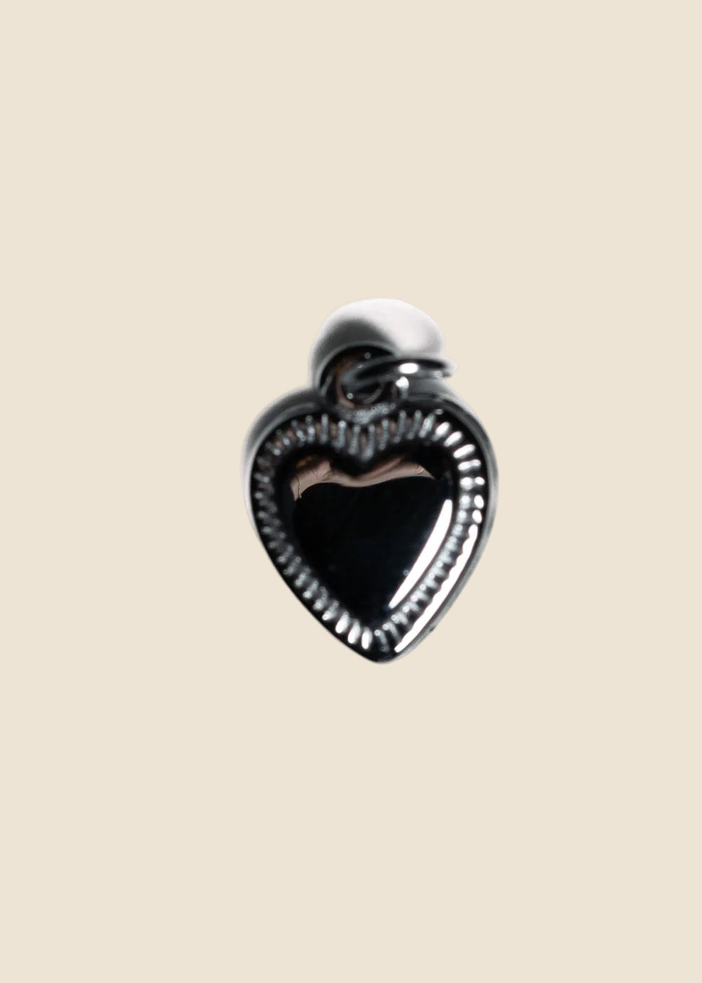 Heart with Boarder Charm in Silver for Eli & Kai leather journals