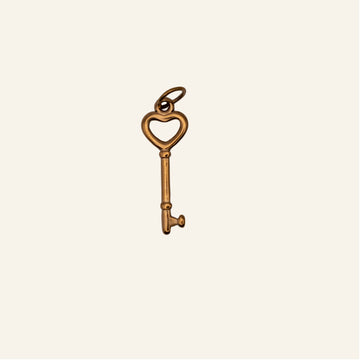 Heart Key Charm
