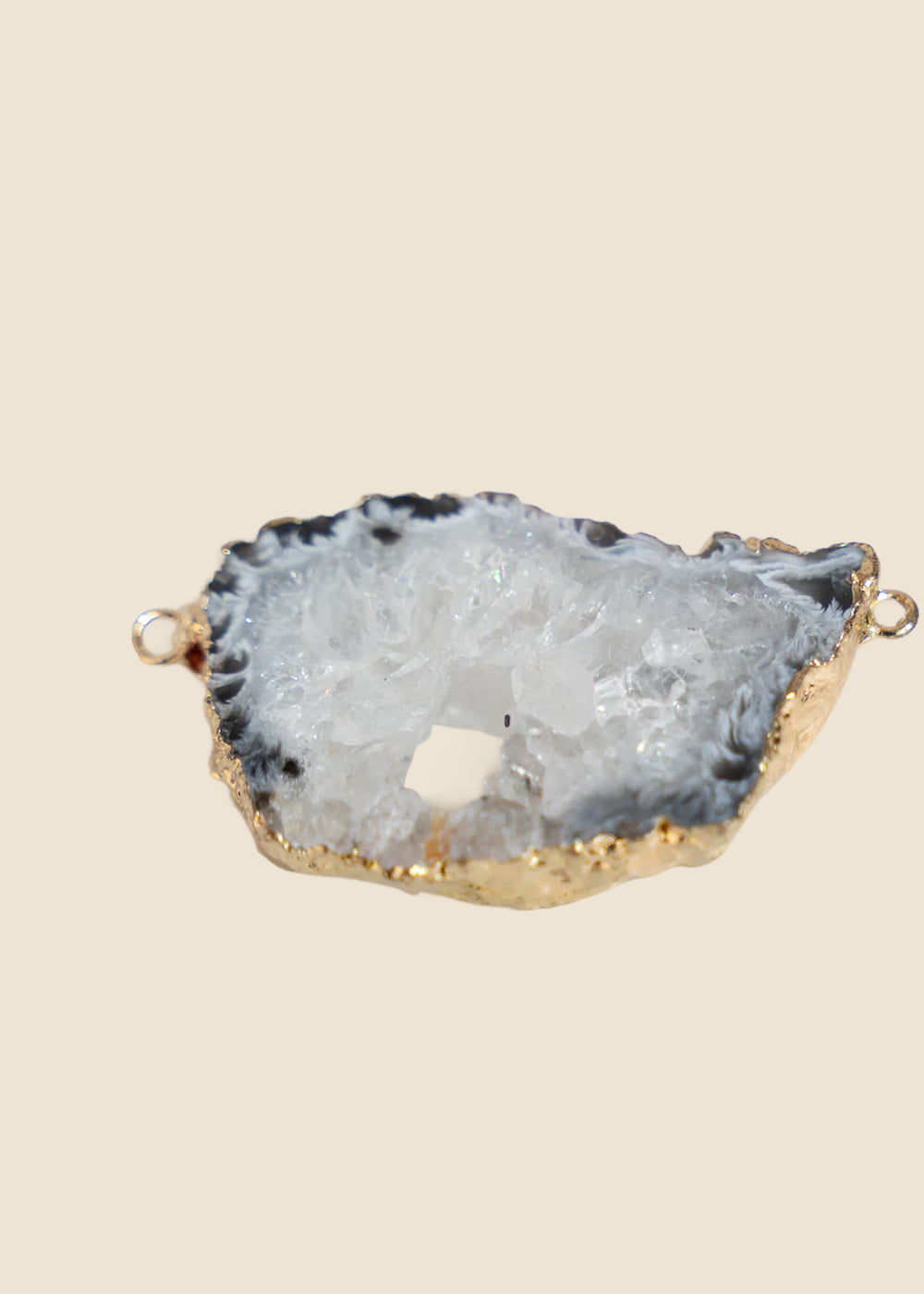 Large Black Agate Link Charm for Eli & Kai leather journals