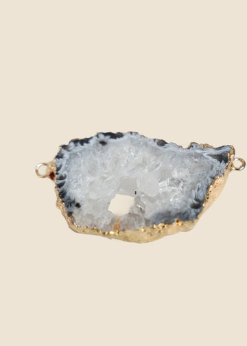 Large Black Agate Link Charm for Eli & Kai leather journals