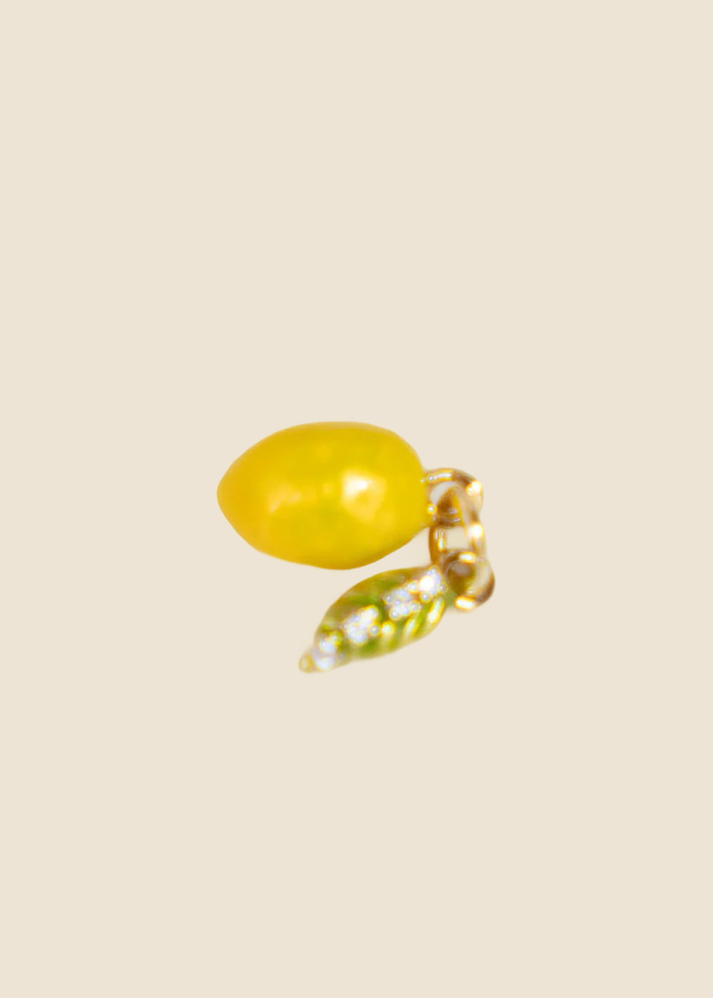 Lemon With Leaf Charm for Eli & Kai leather journals