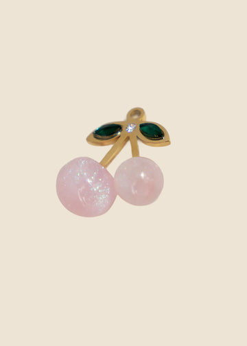 Light Pink Cherry Charm for Eli & Kai leather journals