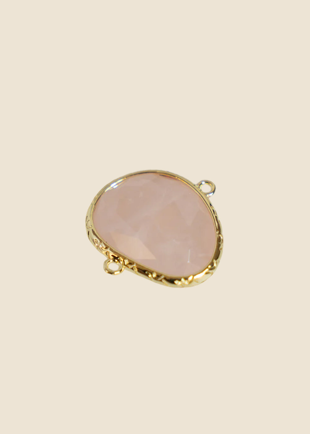 Light Pink Oval Stone Link Charm for Eli & Kai leather journals