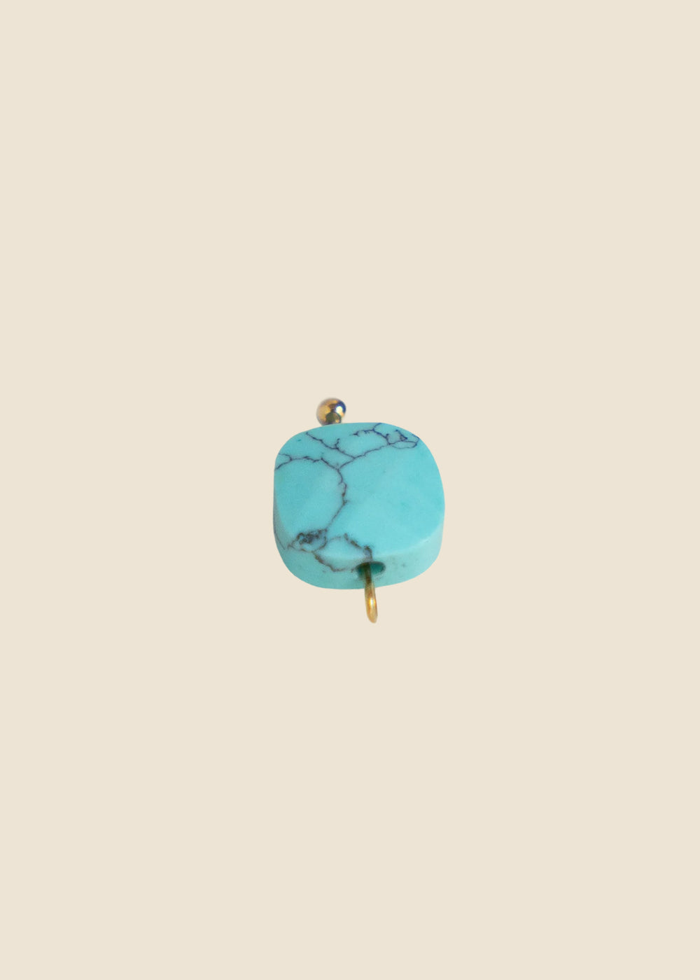 Medium Green Stone Charm for Eli & Kai leather journals