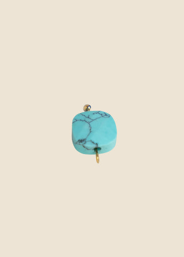 Medium Green Stone Charm for Eli & Kai leather journals