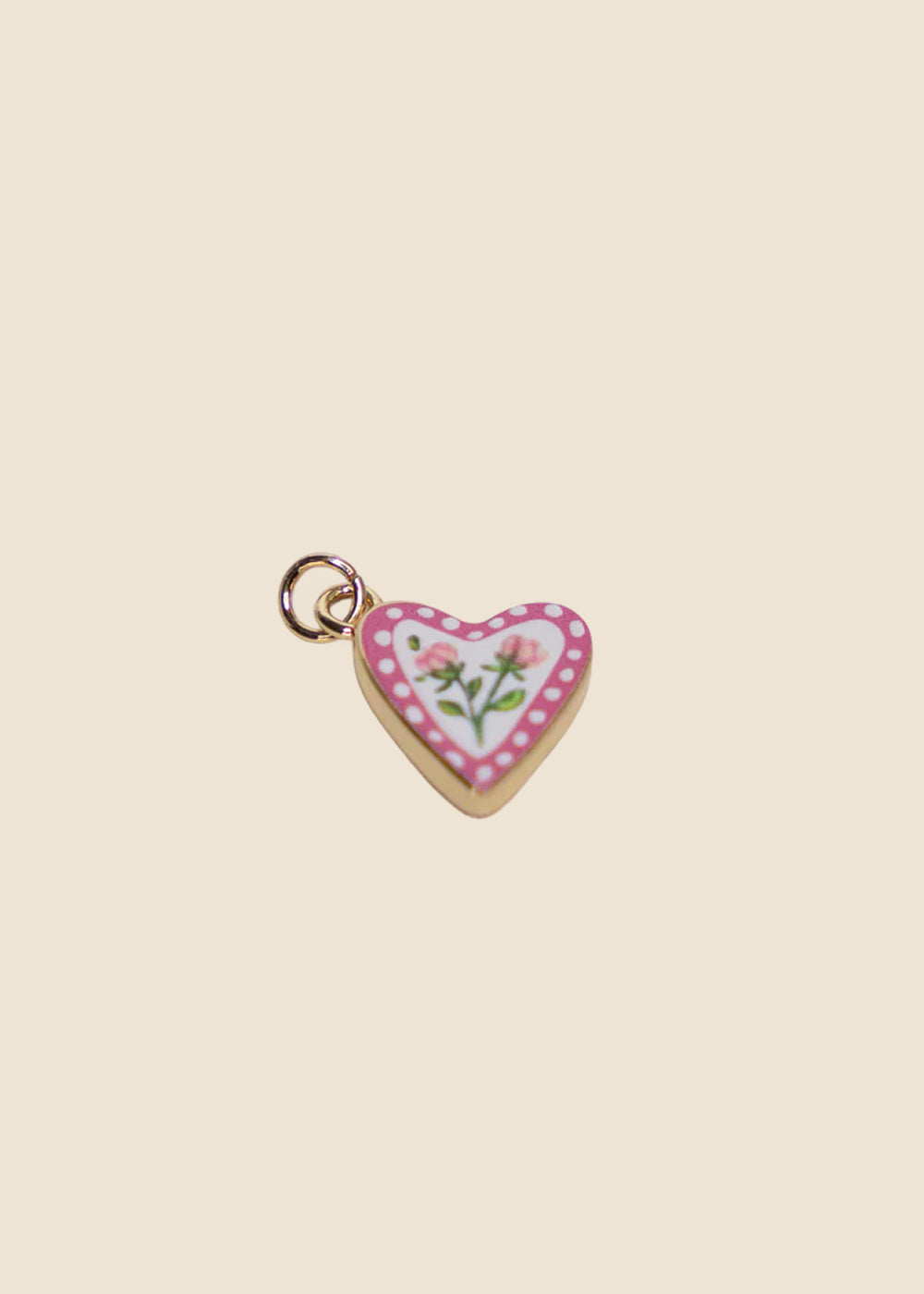Medium Heart Shaped Roses Charm for Eli & Kai leather journals