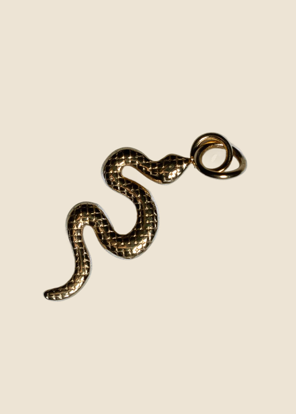 Gold: Mini Snake Charm in Gold for Eli & Kai leather journals