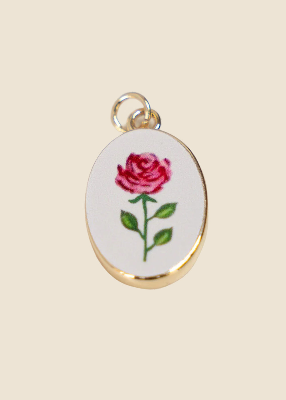 One Rose Charm for Eli & Kai leather journals