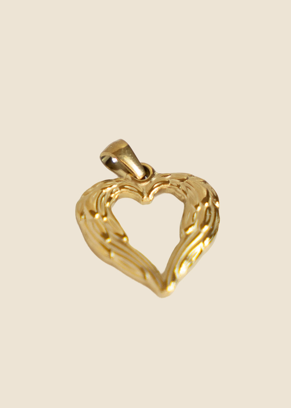Open Heart Textured Charm for Eli & Kai leather journals