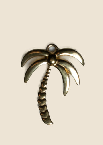 Palm Tree Charm in Gold for Eli & Kai leather journals