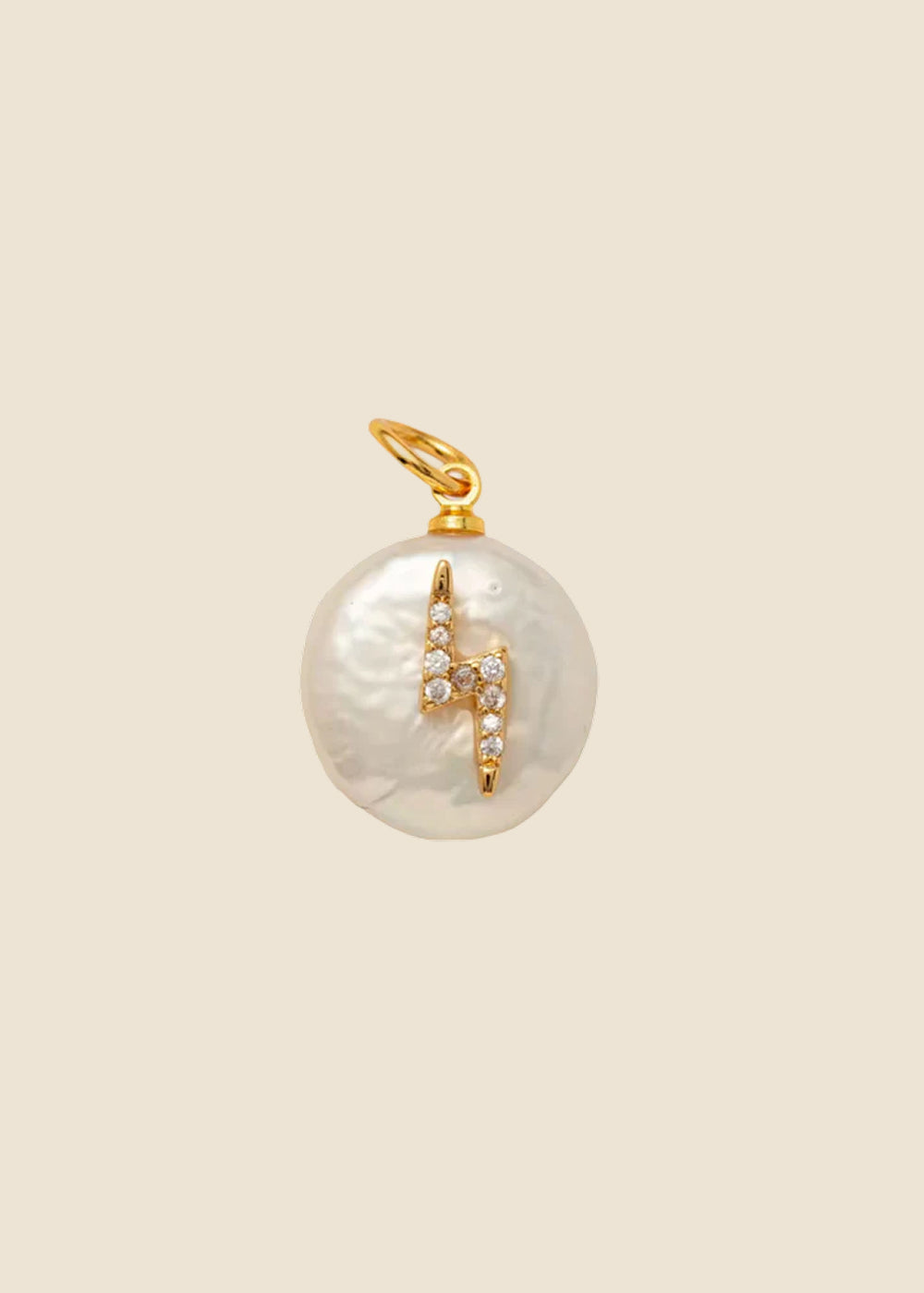 Pearl Bolt Charm for Eli & Kai leather journals