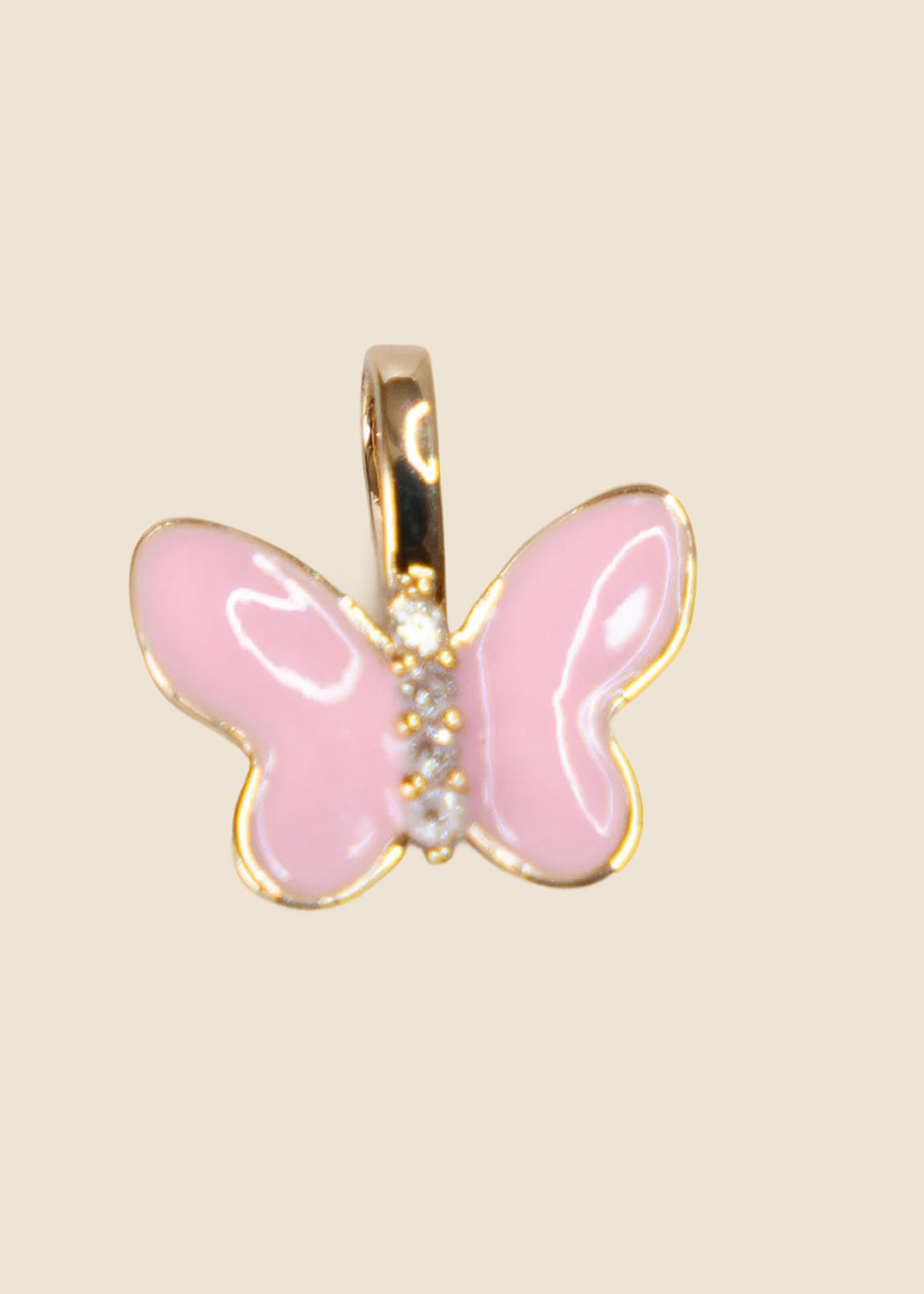Pink Butterfly Charm for Eli & Kai leather journals