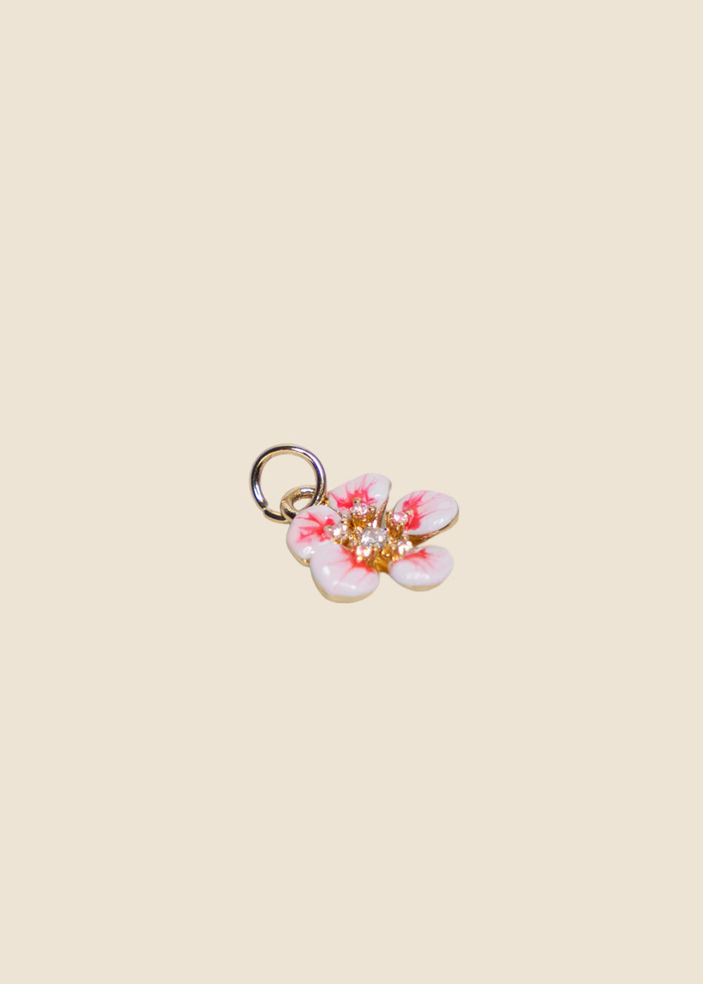 Pink Flower Charm for Eli & Kai leather journals