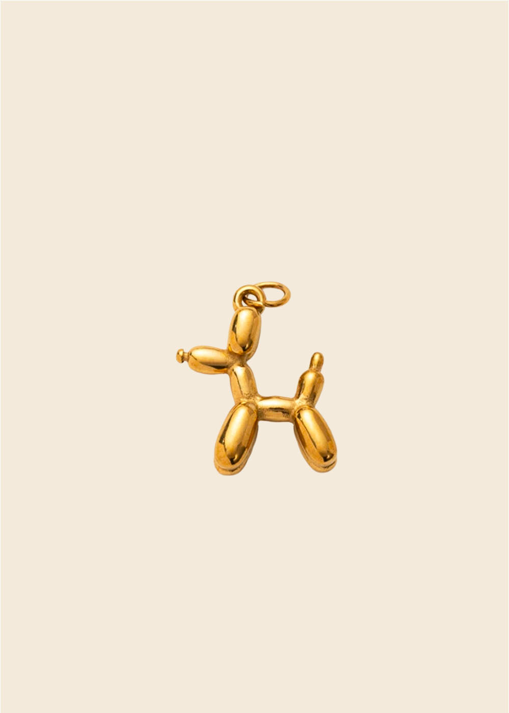 Balloon Dog Charm – High-Polish Gold
