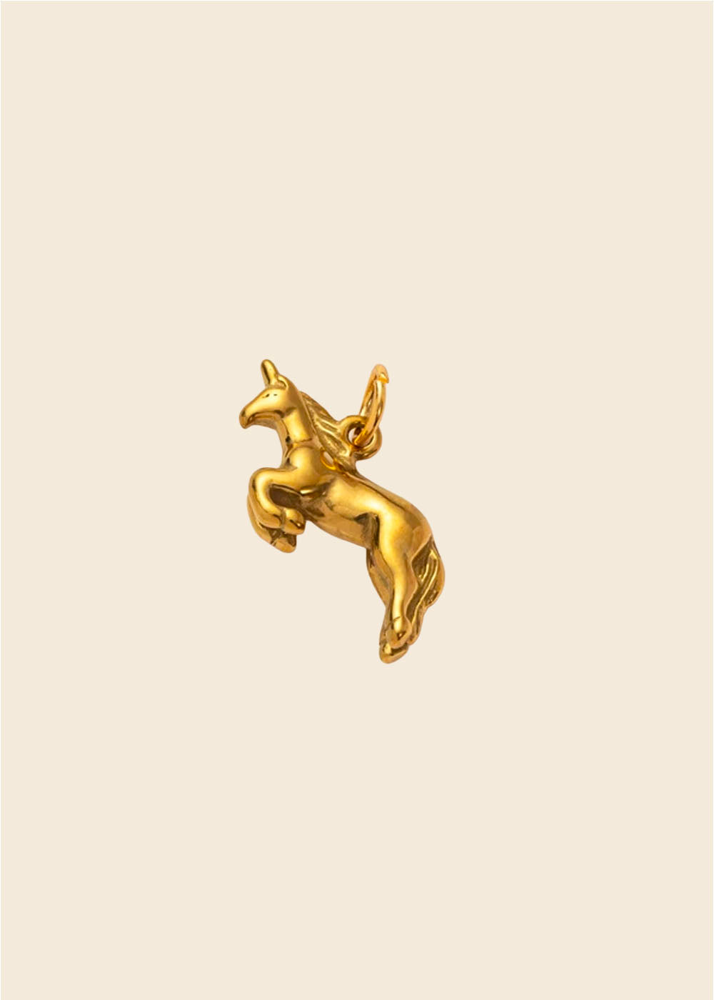 Unicorn Charm – Sculpted Gold