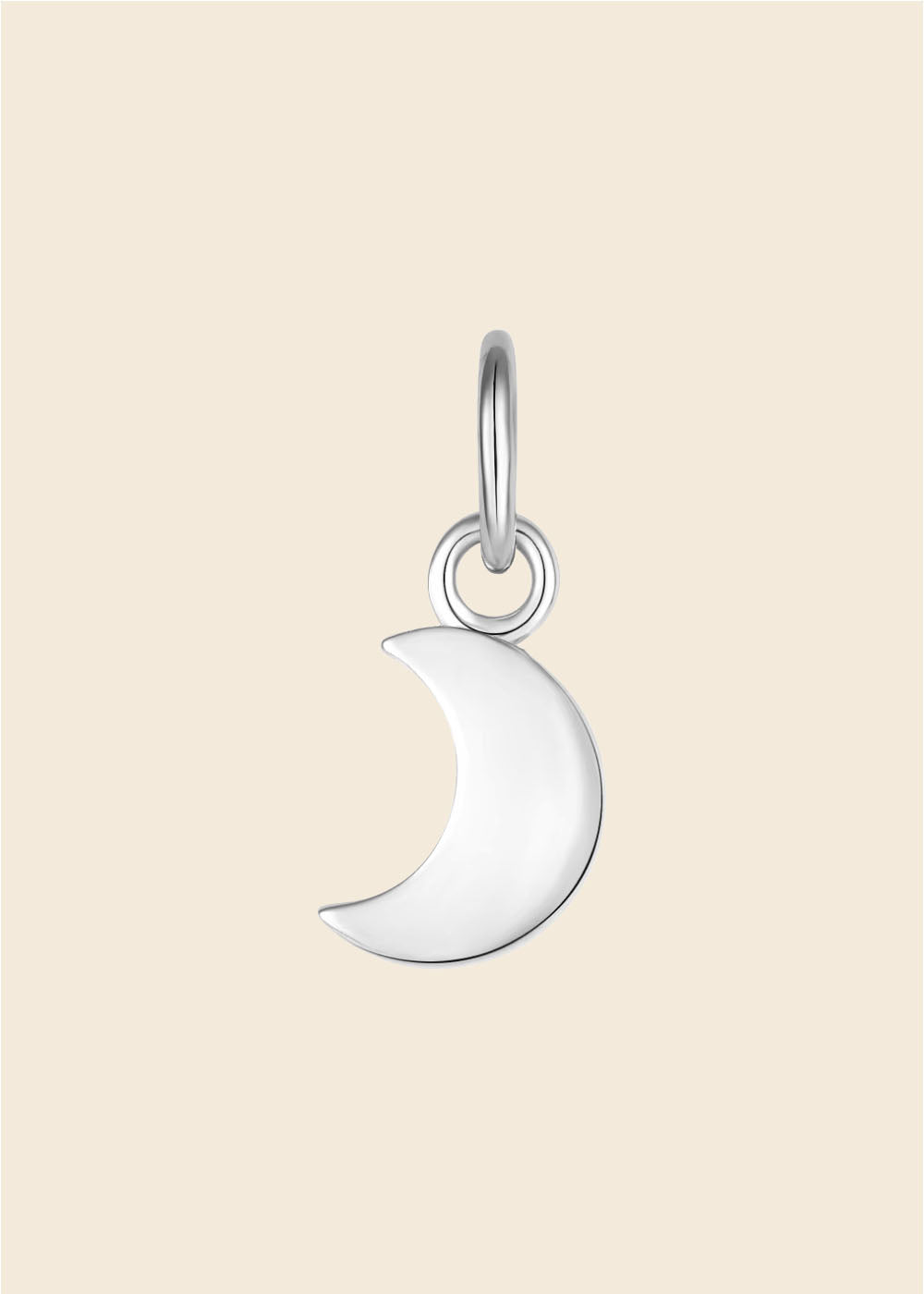 Crescent Moon Charm – Sterling Silver
