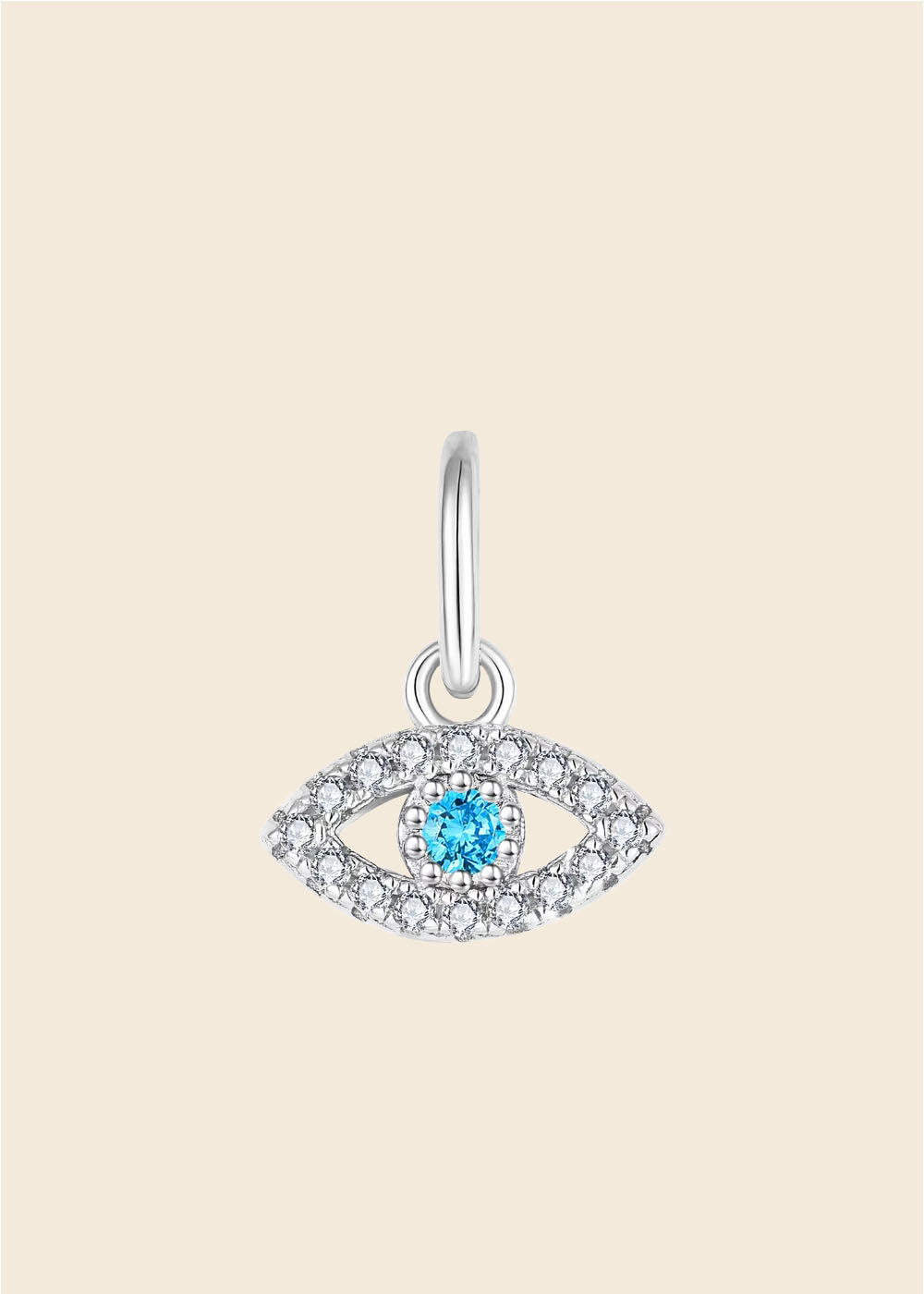 Evil Eye Charm – Blue Stone & Sterling Silver