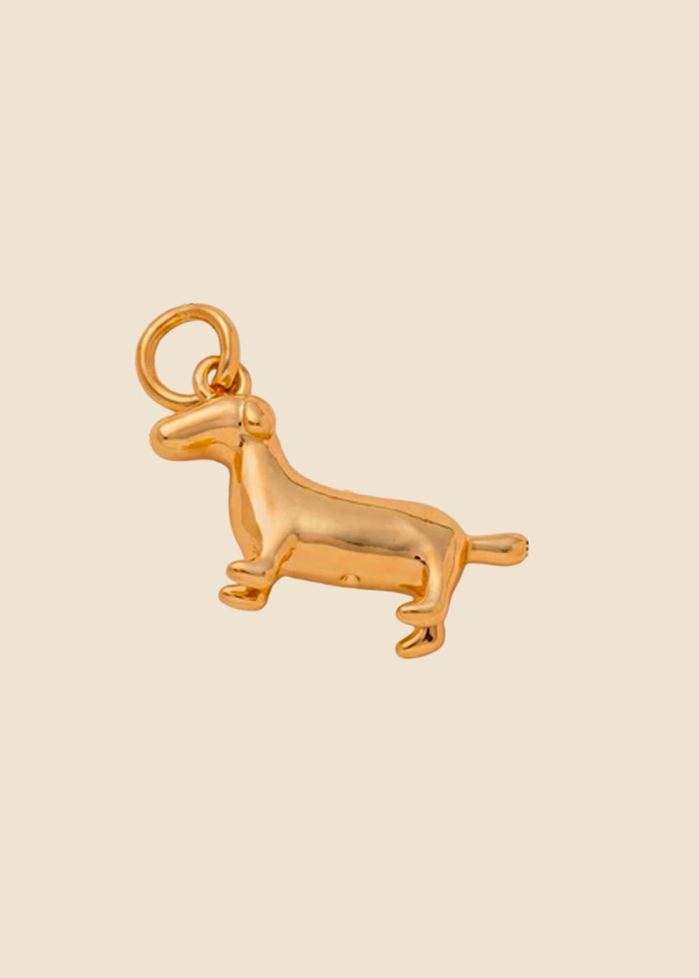 Dachshund Charm – High-Polish Gold