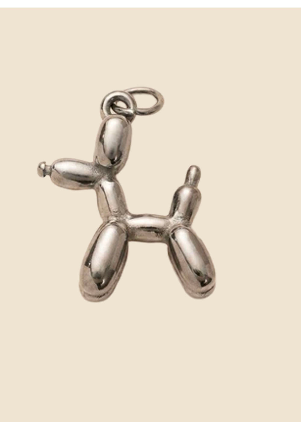 Balloon Dog Charm – High-Polish Silver